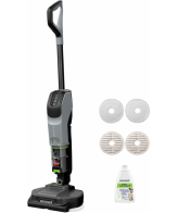 Bissell SpinWave + Vac Pet Pro Steelstofzuiger Batterij/Accu Droog en nat Cyclonisch Stofzak 0,4 l Zwart, Grijs