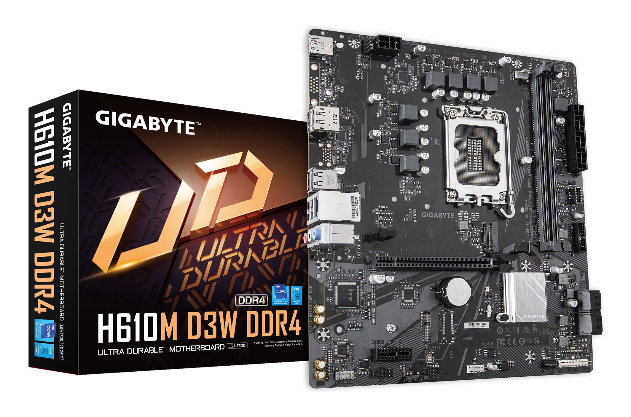 GIGABYTE H610M D3W DDR4 moederbord Intel H610 LGA 1700 micro ATX