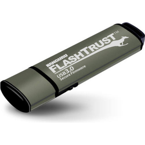 iStorage Kanguru FlashTrust USB 3.0 128GB USB flash drive USB Type-A 3.2 Gen 1 (3.1 Gen 1) Grijs