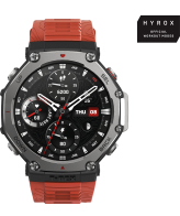 Amazfit T-Rex 3 Lava 3,81 cm (1.5") AMOLED 48.5 mm Digitaal 480 x 480 Pixels Touchscreen Zwart, Roestvrijstaal GPS