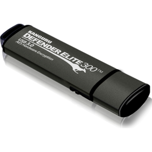 iStorage Kanguru Defender Elite300, 32GB USB flash drive USB Type-A 3.2 Gen 1 (3.1 Gen 1) Zwart, Grijs