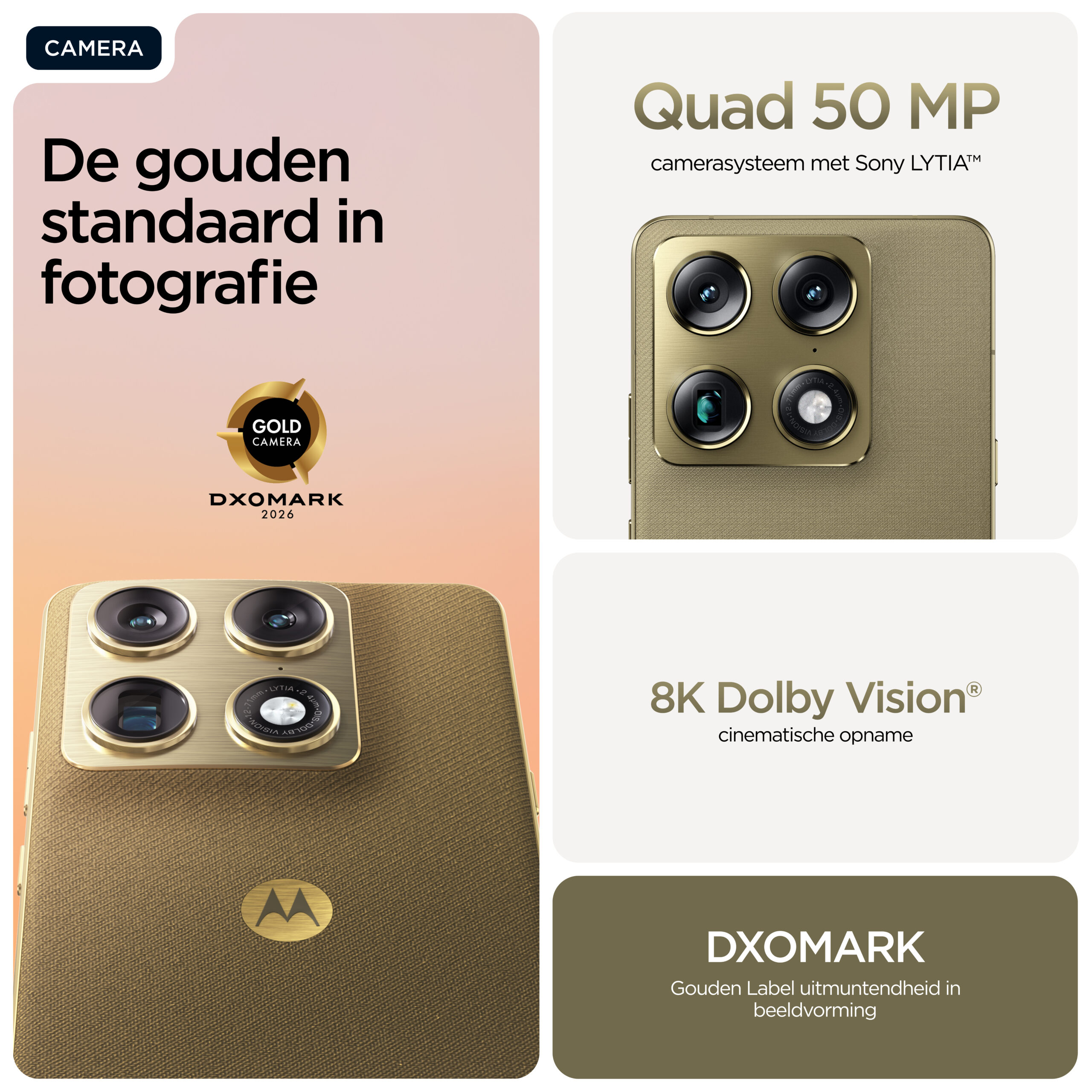 Motorola signature 17,2 cm (6.78") Dual SIM Android 16.0 5G USB Type-C 16 GB 512 GB 5200 mAh Goud - Afbeelding 2