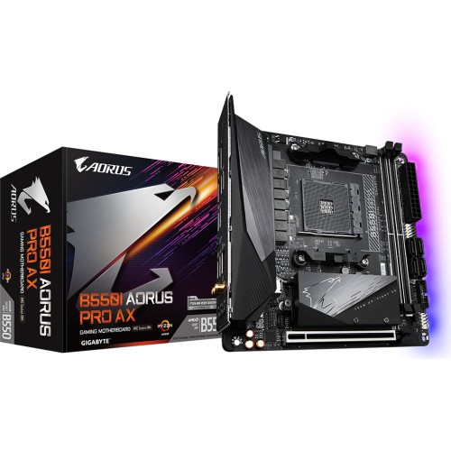 GIGABYTE B550I AORUS PRO AX moederbord AMD B550 Socket AM4 mini ITX