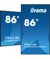 iiyama LH8665UHSB-B1 beeldkrant Kiosk-ontwerp 2,18 m (86") LED Wifi 800 cd/m² 4K Ultra HD Zwart Type processor Android 11 24/7