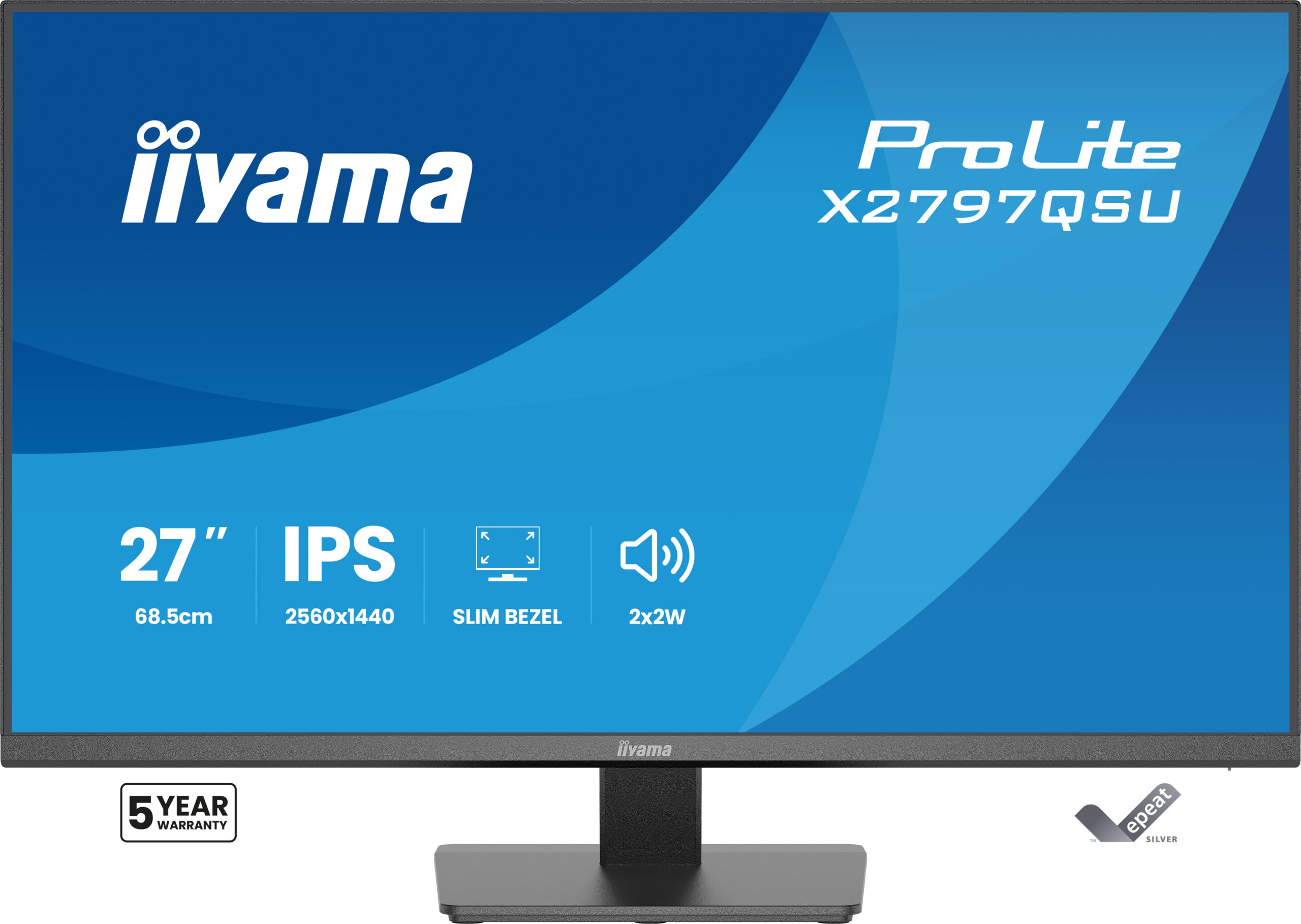 iiyama ProLite X2797QSU-B1 computer monitor 68,6 cm (27") 2560 x 1440 Pixels Quad HD LED Zwart - Afbeelding 2