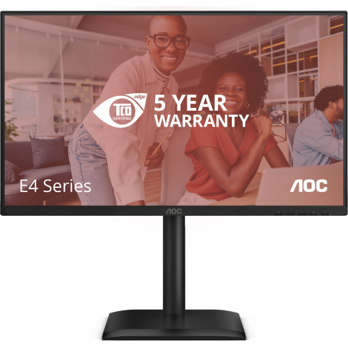 AOC E4 24E4CV computer monitor 60,5 cm (23.8") 1920 x 1080 Pixels Full HD LED Zwart