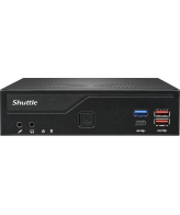 Shuttle Slim PC DH770 , S1700, 2x HDMI, 2x DP , 2x 2.5G LAN, 2x COM, 8x USB, 1x 2.5", 2x M.2, 24/7 permanent gebruik, incl. VESA