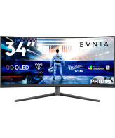 Philips Evnia 6000 34M2C6500/00 computer monitor 86,4 cm (34") 3440 x 1440 Pixels Wide Quad HD QD-OLED Grijs