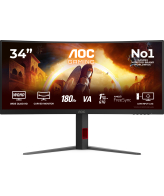AOC G4 CU34G4 computer monitor 86,4 cm (34") 3440 x 1440 Pixels Wide Quad HD LED Zwart, Rood