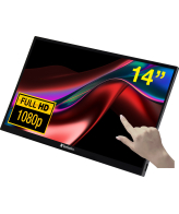 Verbatim 49591 computer monitor 35,6 cm (14") 1920 x 1080 Pixels Full HD LCD Touchscreen Zwart
