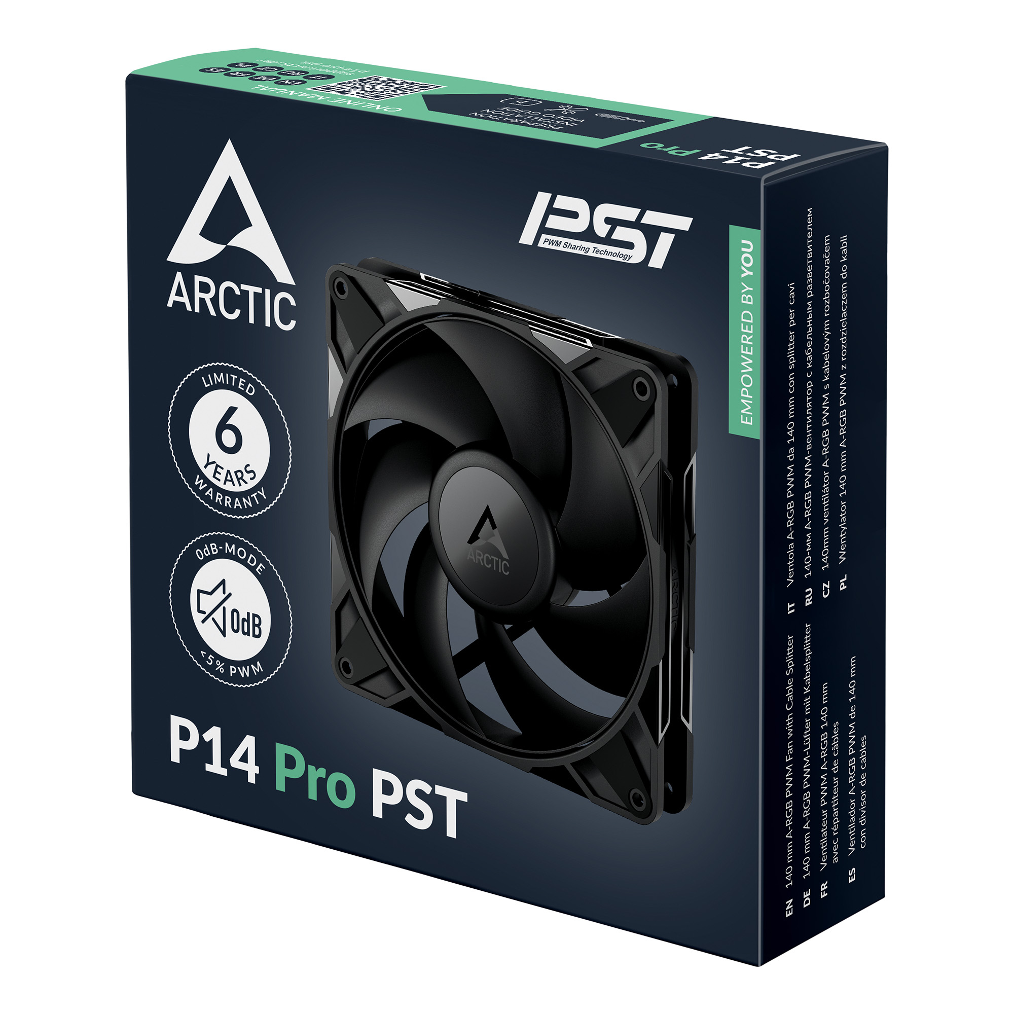 ARCTIC P14 Pro PST Computer behuizing Ventilator 14 cm Zwart 1 stuk(s) - Afbeelding 6