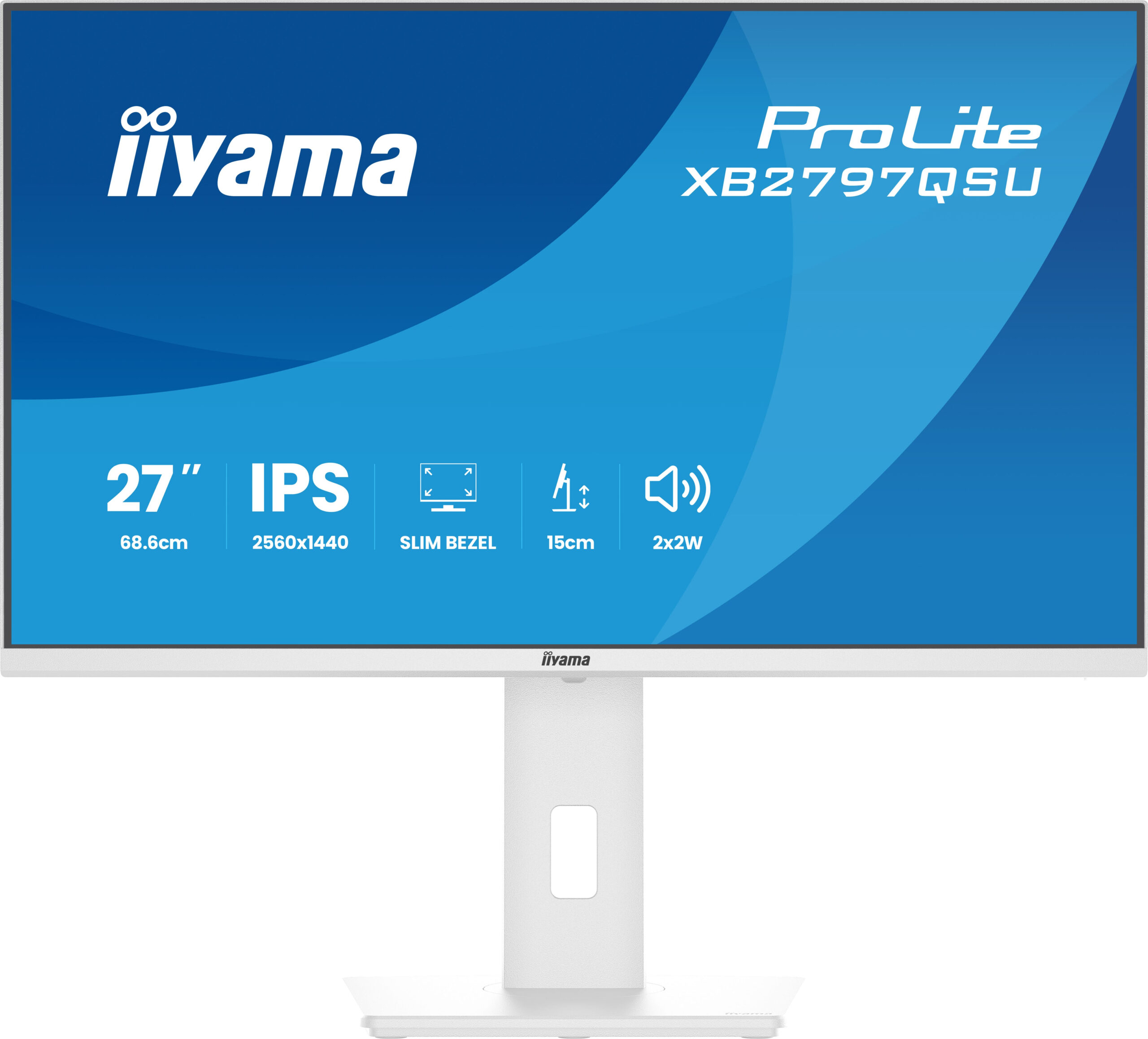 iiyama ProLite XB2797QSU-W1 computer monitor 68,6 cm (27") 2560 x 1440 Pixels Quad HD LED Wit - Afbeelding 3