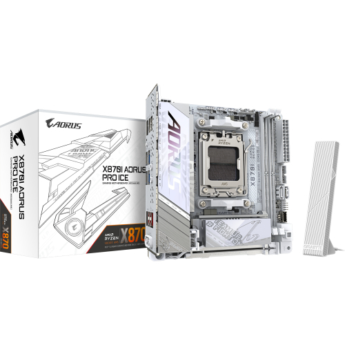 GIGABYTE X870I AORUS PRO ICE moederbord AMD X870 Socket AM5 Micro ITX