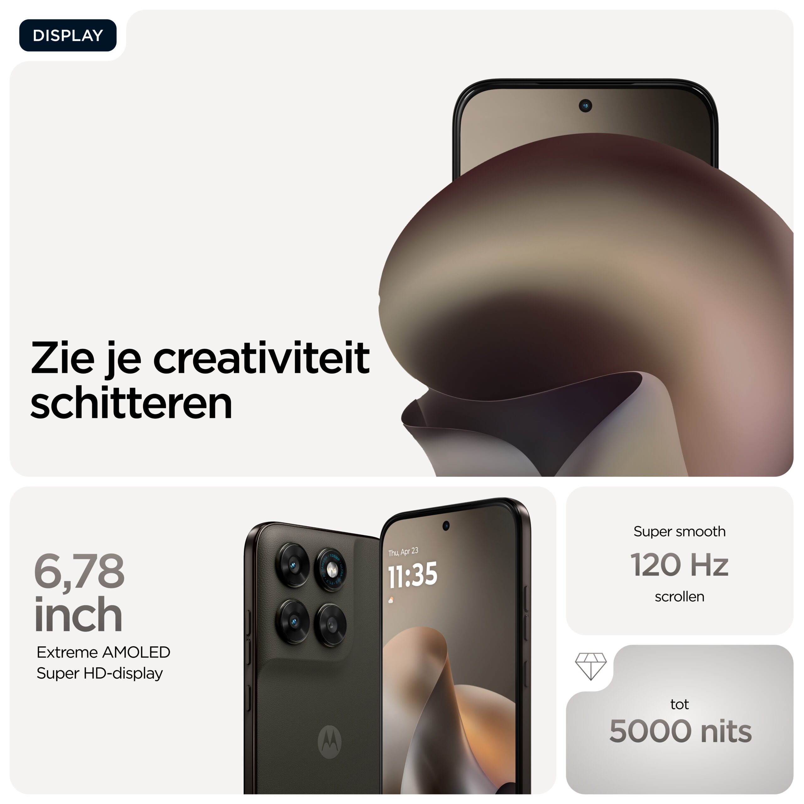 Motorola moto g77 17,3 cm (6.8") Hybride Dual SIM Android 16.0 5G USB Type-C 8 GB 256 GB 5200 mAh Zwart - Afbeelding 2