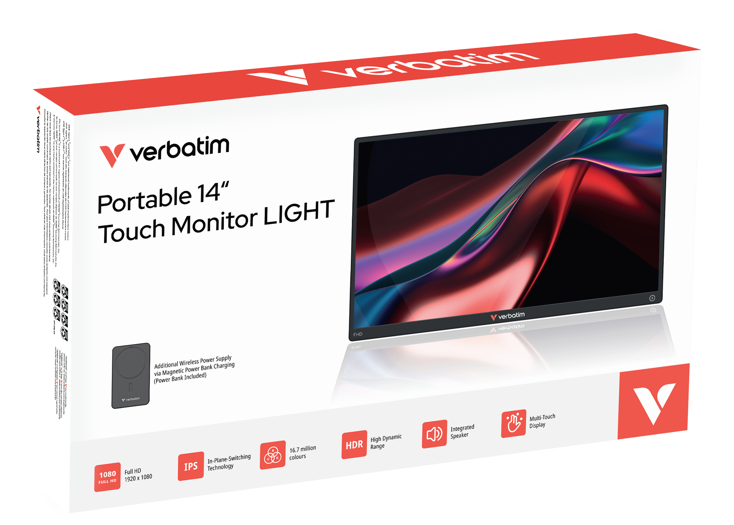 Verbatim 32088 Draagbare televisie en monitoor Draagbare monitor Zwart 35,6 cm (14") LED 1920 x 1080 Pixels - Afbeelding 4