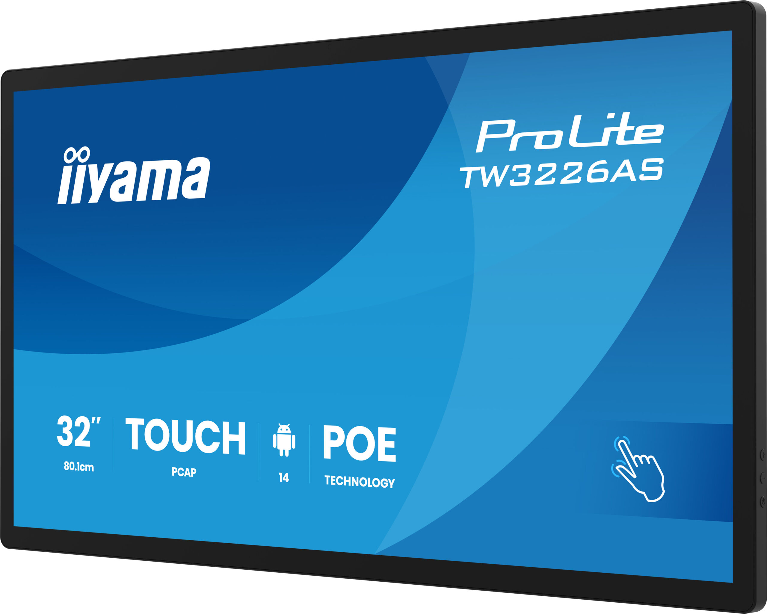 iiyama TW3226AS-B3P beeldkrant Kiosk-ontwerp 80 cm (31.5") LED Wifi 430 cd/m² Full HD Zwart Touchscreen Type processor Android 24/7 - Afbeelding 3
