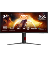 AOC G4 CU34G4Z computer monitor 86,4 cm (34") 3440 x 1440 Pixels Wide Quad HD LED Zwart, Rood