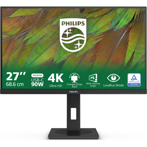 Philips 3000 series 27B1U3900/00 computer monitor 68,6 cm (27") 3840 x 2160 Pixels 4K Ultra HD LCD Zwart