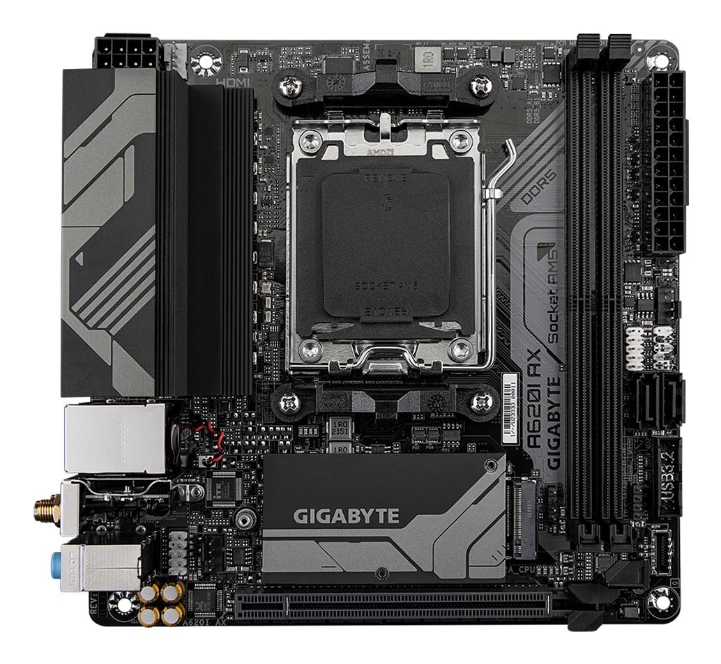 GIGABYTE A620I AX moederbord AMD A620 Socket AM5 mini ITX - Afbeelding 2