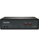 Shuttle Slim AI PC DN11H9 Intel Core Ultra 9 185H, Intel Arc graphics, 2xHDMI, 2x DP, 4x 2.5 Gbit LAN, VESA, 24/7 permanent gebruik