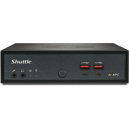 Shuttle Slim AI PC DN11H7 Intel Core Ultra 7 155H, Intel Arc graphics, 2xHDMI, 2x DP, 4x 2.5 Gbit LAN, VESA, 24/7 permanent gebruik