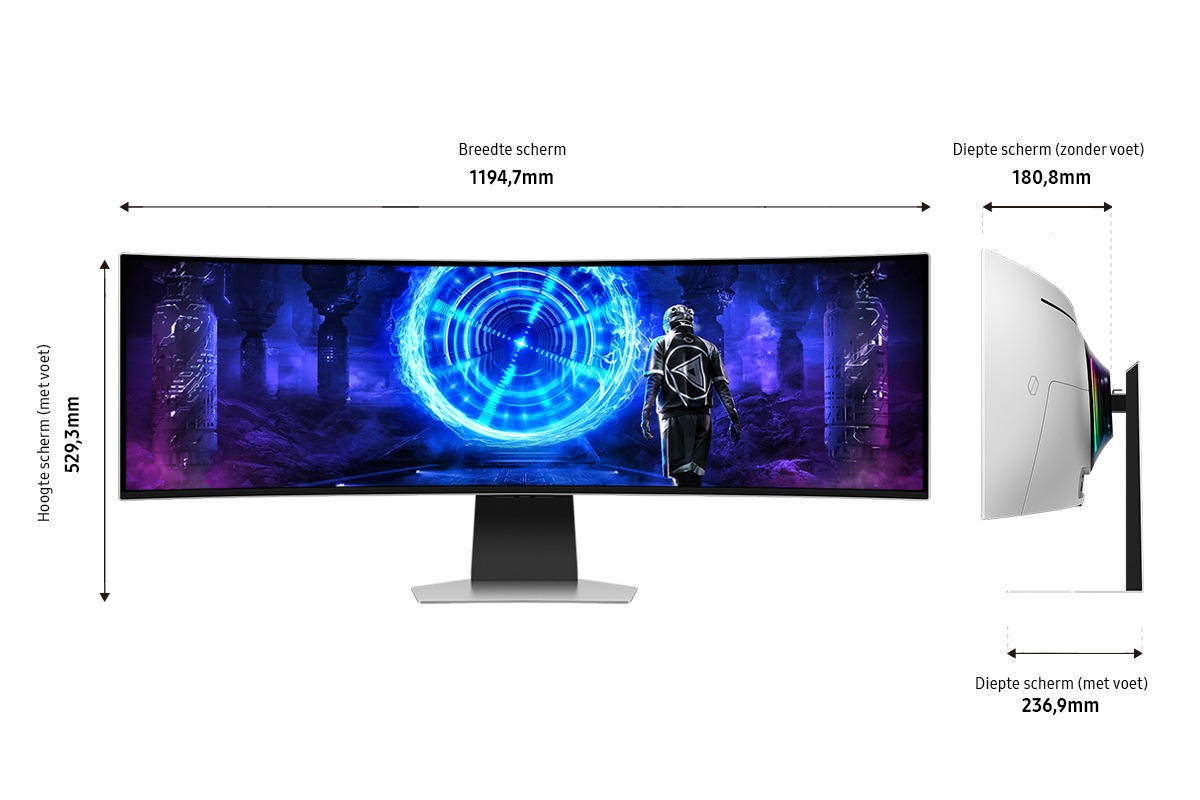 Samsung 49" Odyssey OLED G9 G95SD DQHD 240Hz Smart Gaming Monitor - Afbeelding 2