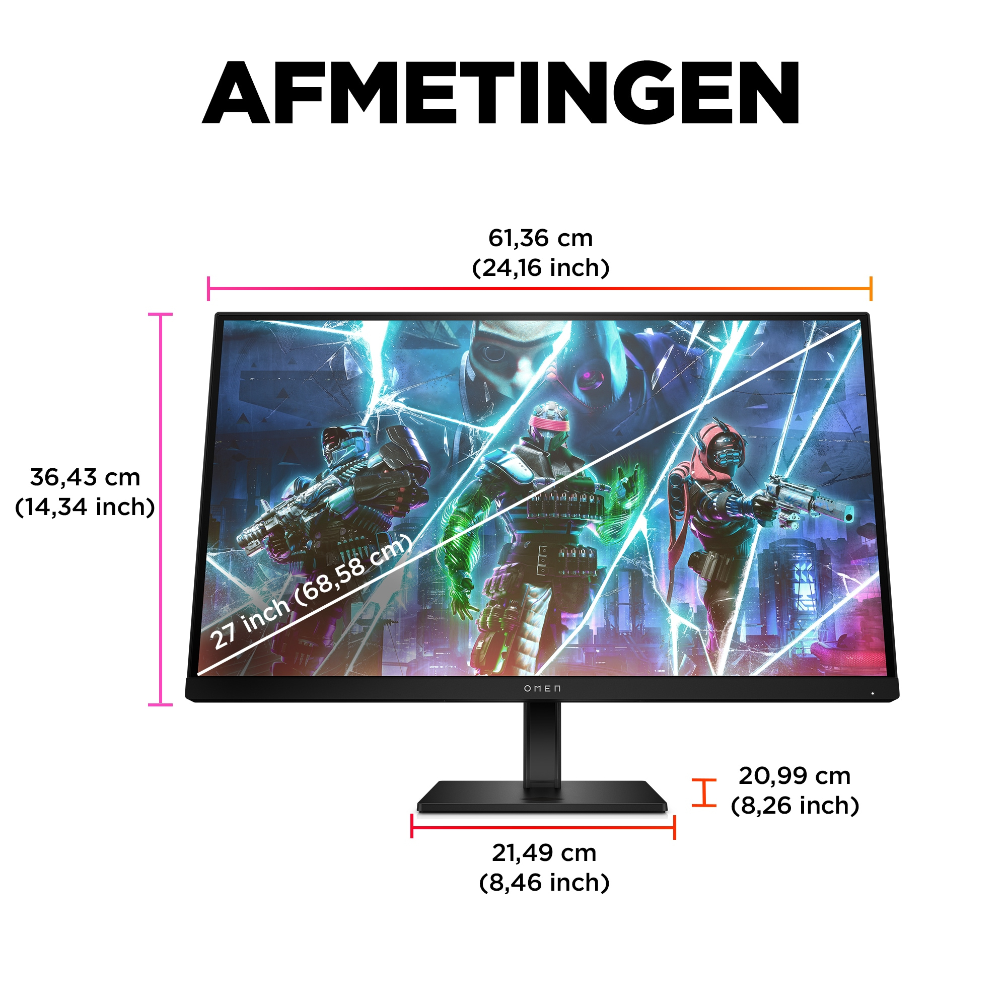 OMEN by HP 27 inch FHD 240 Hz gaming monitor - OMEN 27s - Afbeelding 8