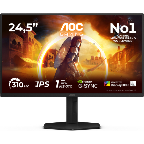 AOC G4 25G4SXU computer monitor 62,2 cm (24.5") 1920 x 1080 Pixels Full HD LED Zwart, Grijs