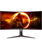 AOC G2 CU34G2XP computer monitor 86,4 cm (34") 3440 x 1440 Pixels UltraWide Quad HD LED Zwart, Rood