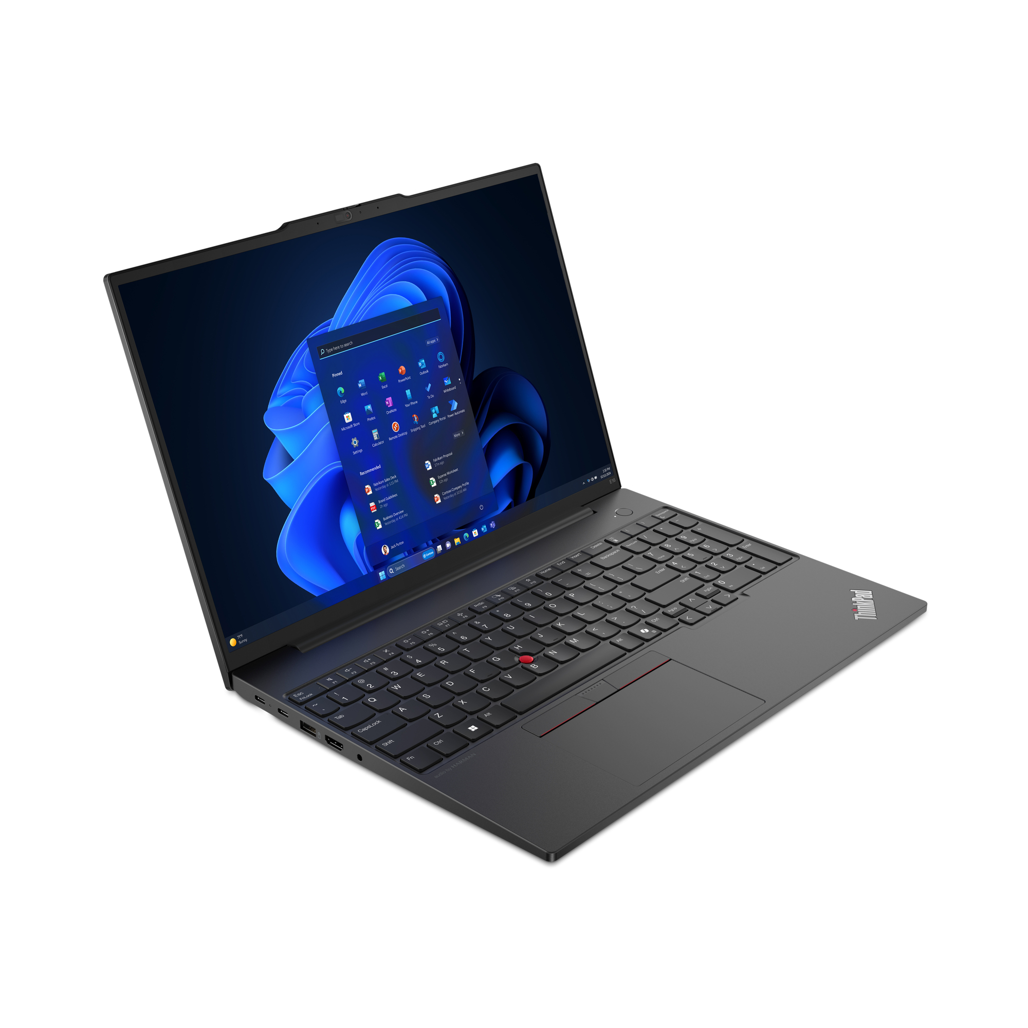 Lenovo ThinkPad E16 Gen 2 (AMD) AMD Ryzen™ 5 7535U Laptop 40,6 cm (16") WUXGA 8 GB DDR5-SDRAM 256 GB SSD Wi-Fi 6E (802.11ax) Windows 11 Pro Engels Zwart - Afbeelding 3