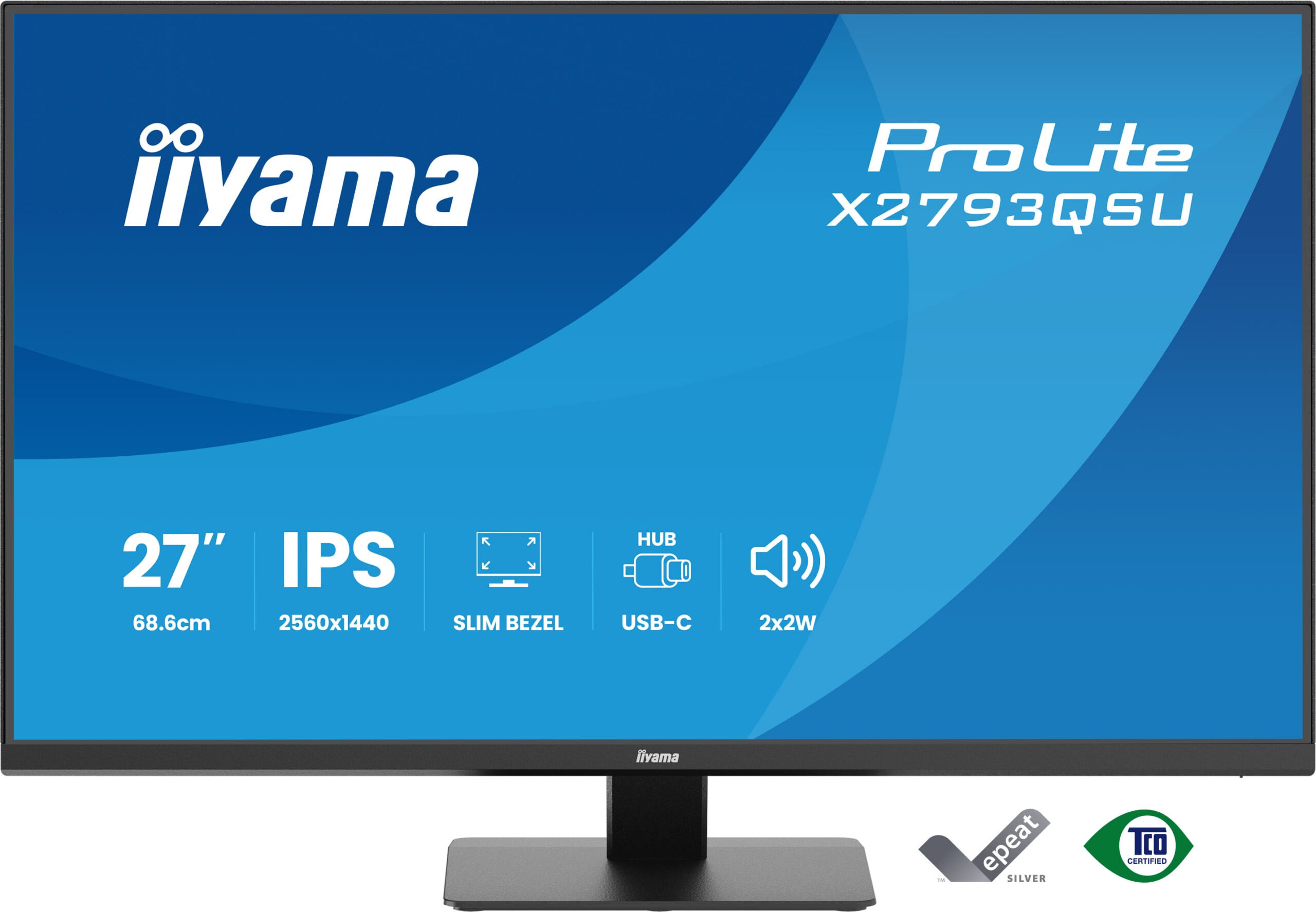 iiyama ProLite X2793QSU-B1 computer monitor 68,6 cm (27") 2560 x 1440 Pixels Quad HD LED Zwart - Afbeelding 2