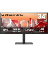 LG 34BA75QE-B computer monitor 86,4 cm (34") 3440 x 1440 Pixels Wide Quad HD LCD Zwart