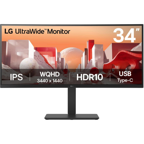 LG 34BA75QE-B computer monitor 86,4 cm (34") 3440 x 1440 Pixels Wide Quad HD LCD Zwart
