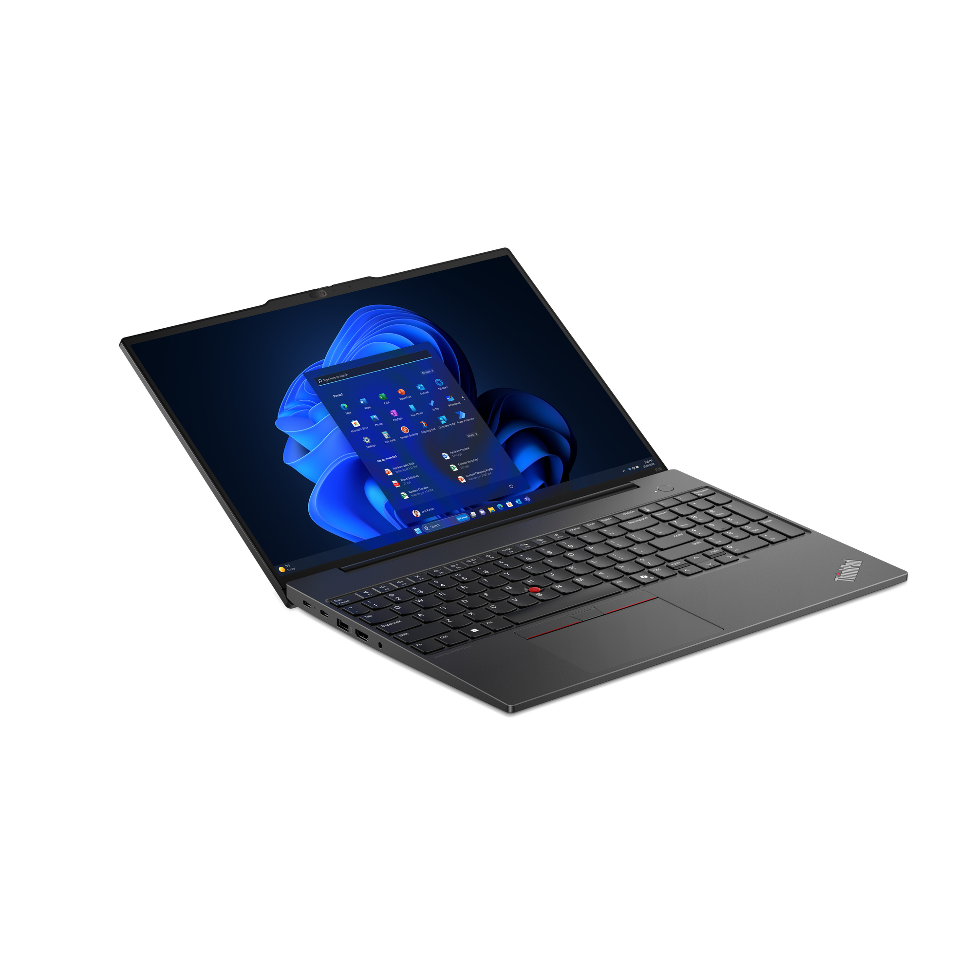 Lenovo ThinkPad E16 Gen 2 (AMD) AMD Ryzen™ 5 7535U Laptop 40,6 cm (16") WUXGA 8 GB DDR5-SDRAM 256 GB SSD Wi-Fi 6E (802.11ax) Windows 11 Pro Engels Zwart - Afbeelding 10