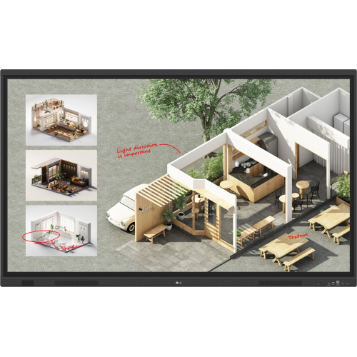 LG CreateBoard Standard interactief whiteboard 165,1 cm (65") 3840 x 2160 Pixels Touchscreen Zwart