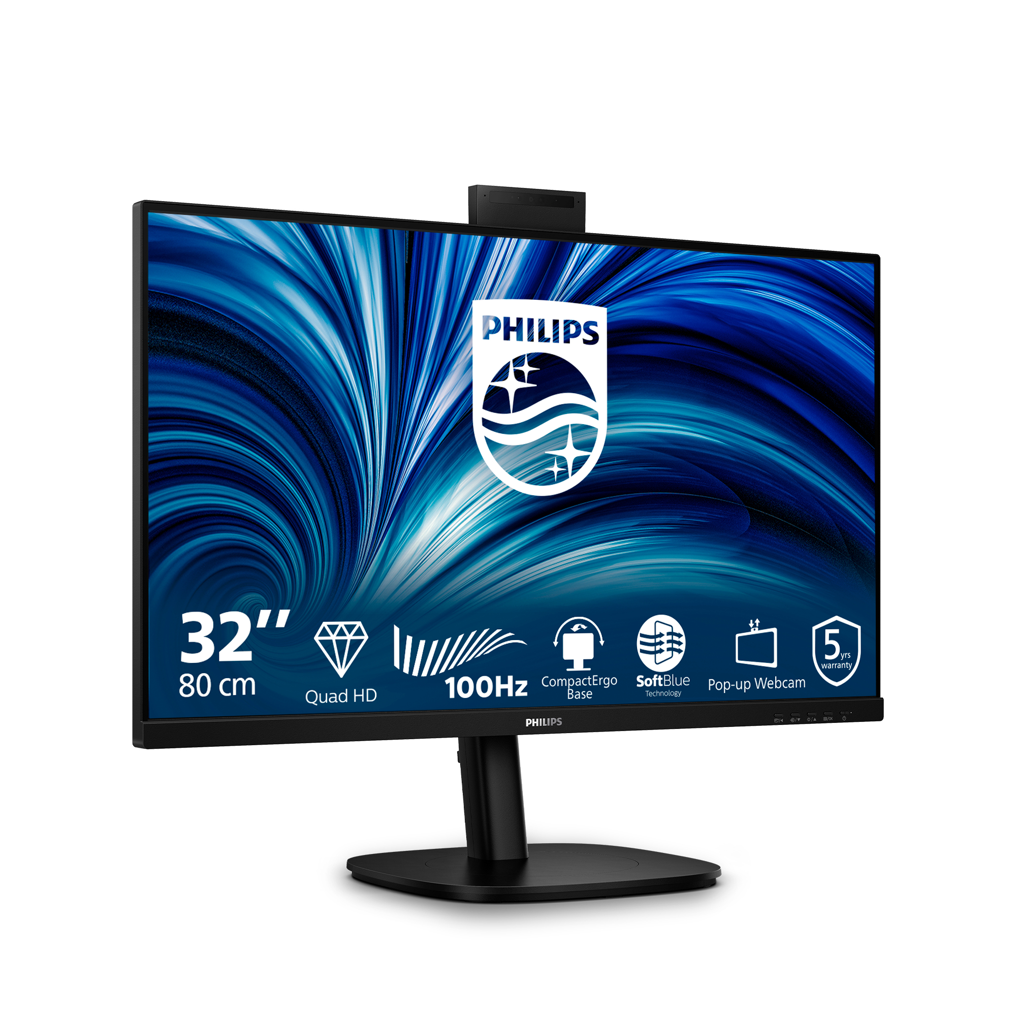 Philips 3000 series 32B2U3601H/00 computer monitor 80 cm (31.5") 2560 x 1440 Pixels Quad HD LCD Zwart - Afbeelding 2