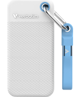Verbatim Pocket SSD - Zomereditie Wit met 2 rubberen hoezen (wit & lichtblauw) - 1TB