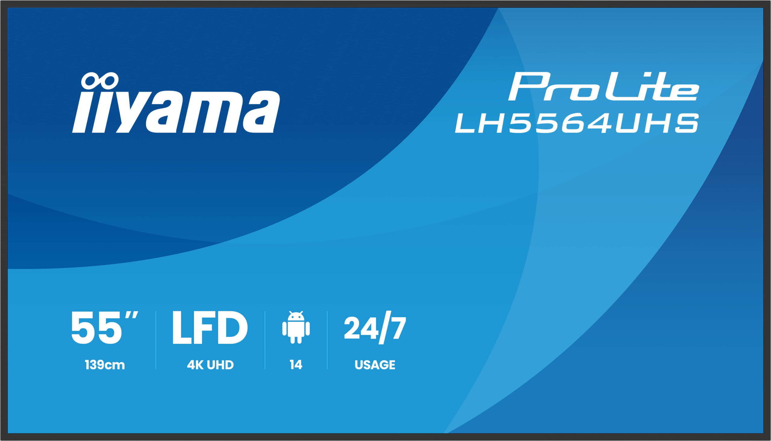 iiyama LH5564UHS-B1AG beeldkrant Digitale signage flatscreen 139,7 cm (55") Wifi 500 cd/m² 4K Ultra HD Zwart Type processor Android 24/7 - Afbeelding 2