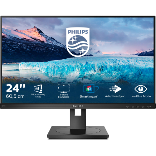 Philips S Line 242S1AE/00 computer monitor 60,5 cm (23.8") 1920 x 1080 Pixels Full HD LED Zwart