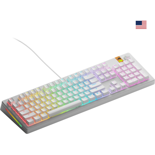 Glorious Gaming GMMK 3 HE 100% Prebuilt toetsenbord Gamen USB QWERTY Amerikaans Engels Wit