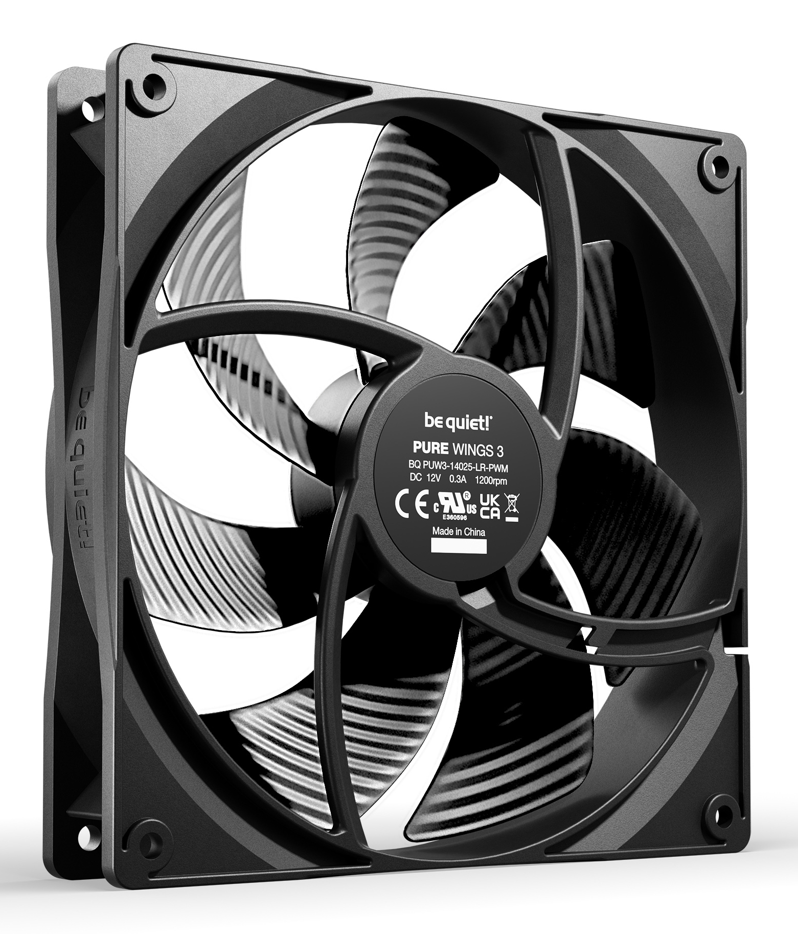 be quiet! Pure Wings 3 140mm PWM Computer behuizing Ventilator 14 cm Zwart 1 stuk(s) - Afbeelding 2