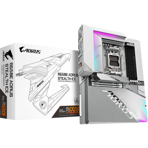 GIGABYTE B650E AORUS STEALTH ICE moederbord AMD B650 Socket AM5 ATX