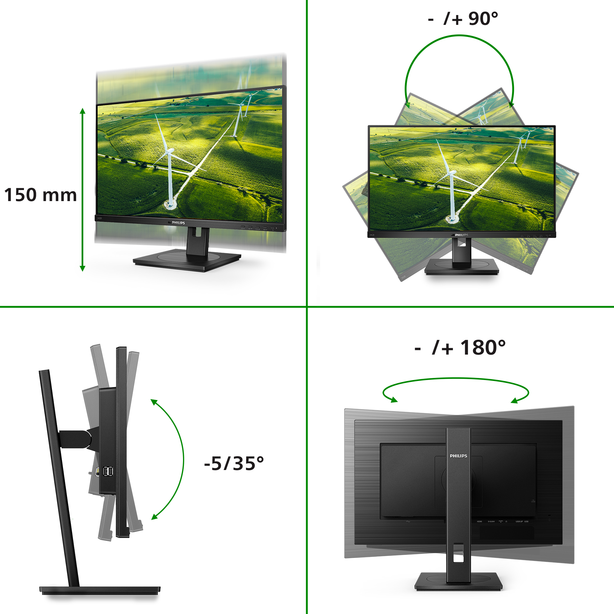 Philips B Line 272B1G/00 computer monitor 68,6 cm (27") 1920 x 1080 Pixels Full HD LED Zwart - Afbeelding 3