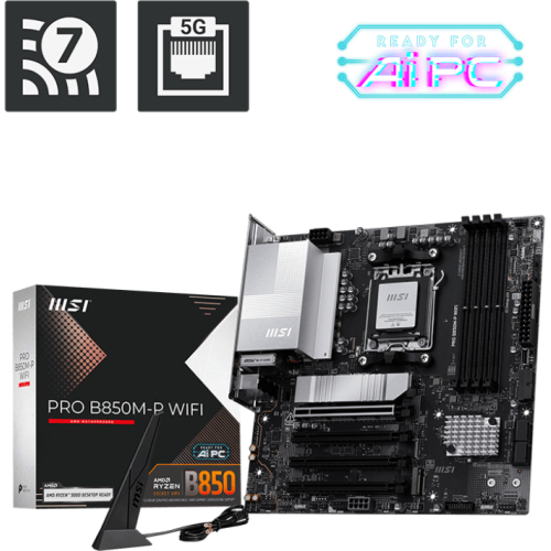 MSI PRO B850M-P WIFI moederbord AMD B850 Socket AM5 micro ATX