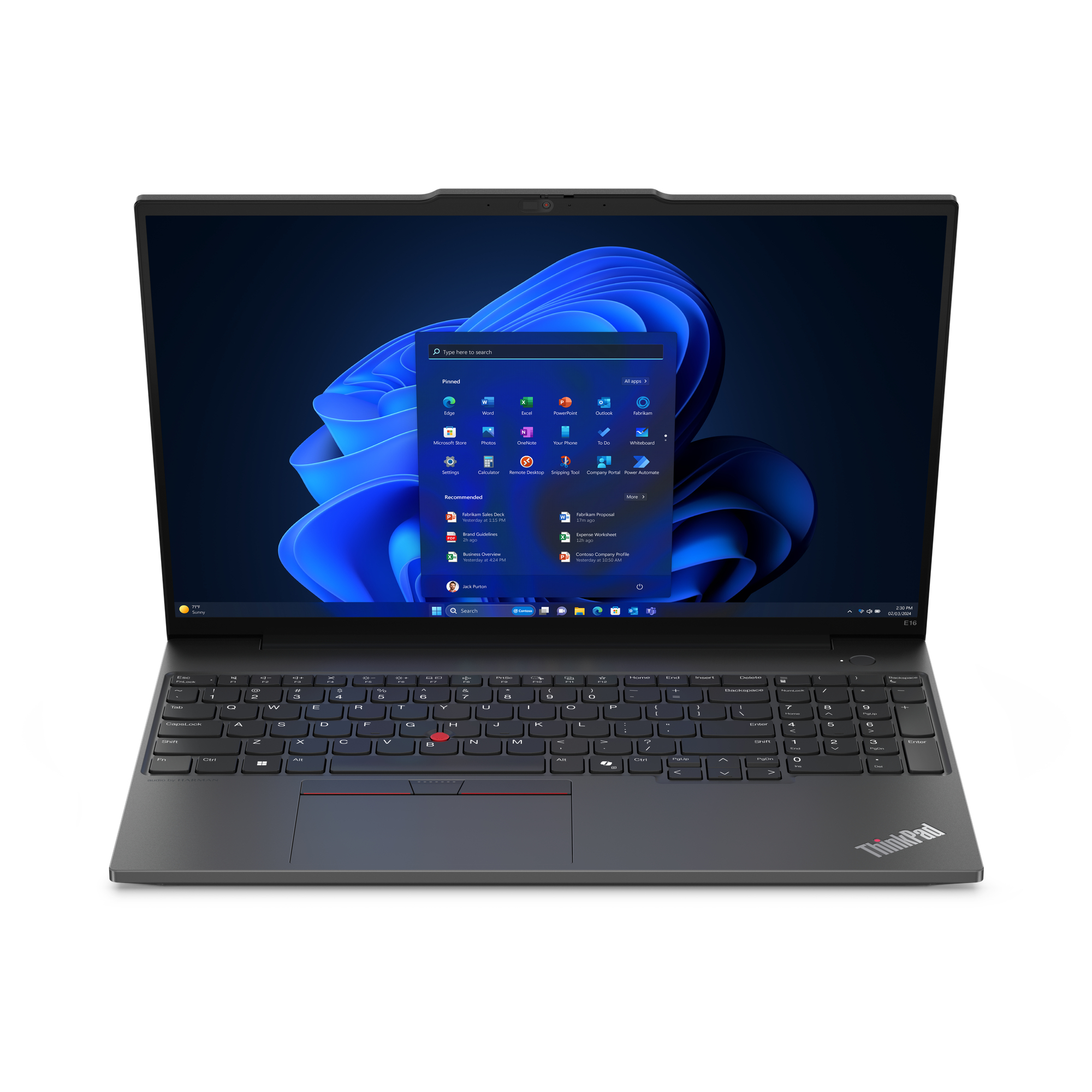 Lenovo ThinkPad E16 Gen 2 (AMD) AMD Ryzen™ 5 7535U Laptop 40,6 cm (16") WUXGA 8 GB DDR5-SDRAM 256 GB SSD Wi-Fi 6E (802.11ax) Windows 11 Pro Engels Zwart - Afbeelding 15