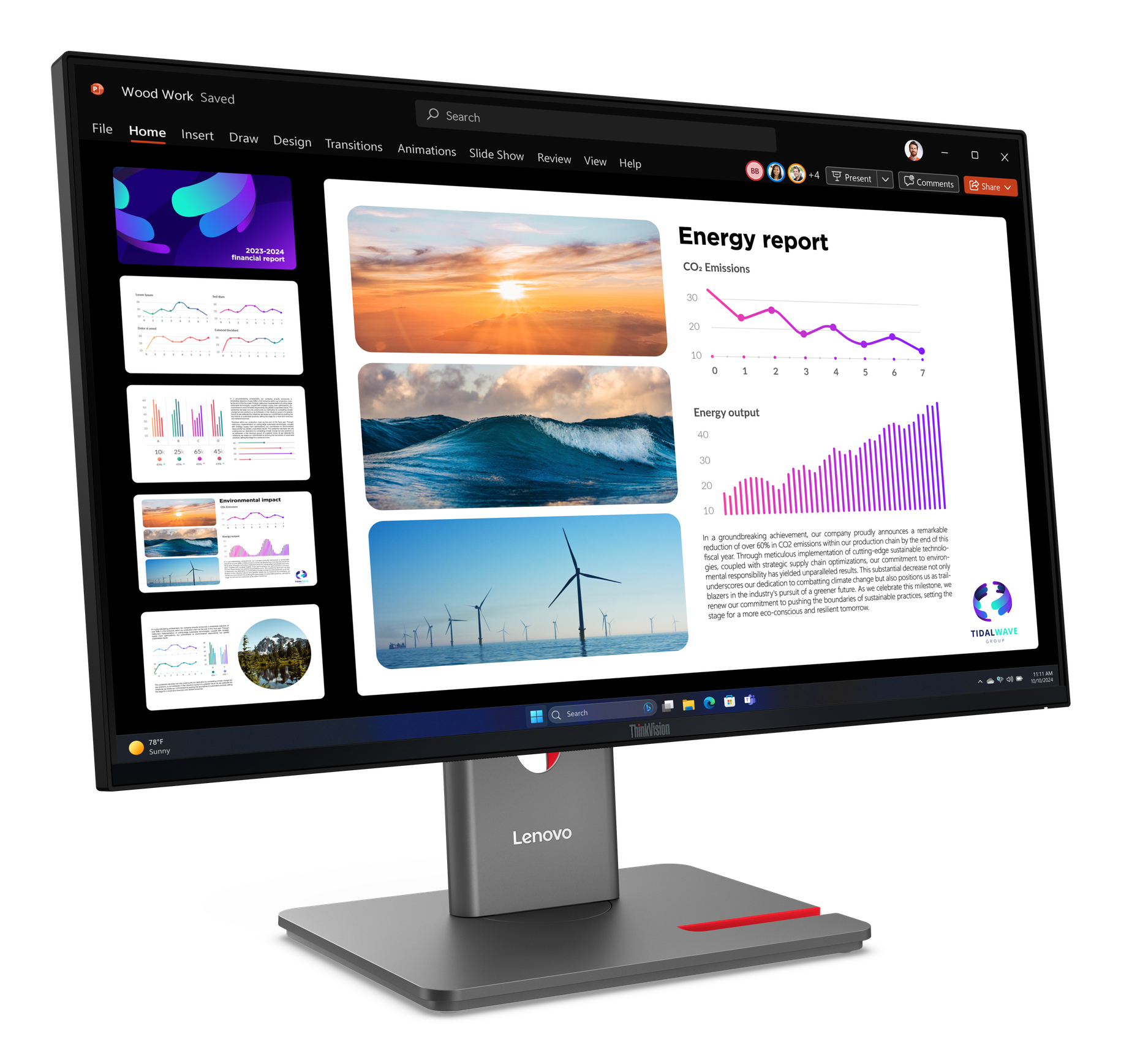 Lenovo ThinkVision P24Q-40 Monitor - Afbeelding 4