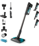 Philips XC8155/01 steelstofzuiger & elektrische bezem 2-in-1-steelstofzuiger Batterij/Accu Droog en nat Zakloos 0,6 l Blauw