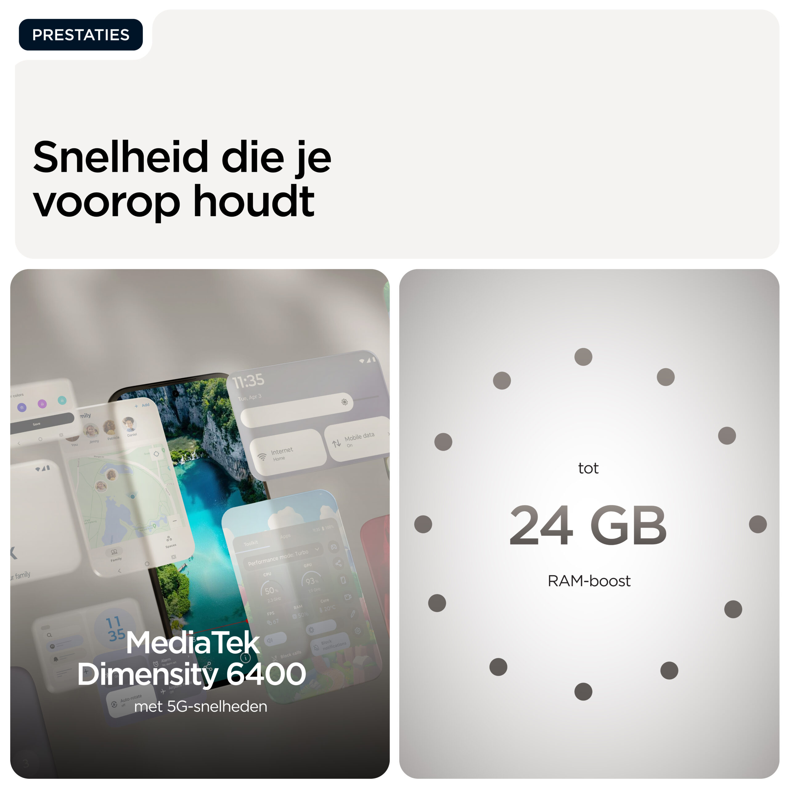 Motorola moto g77 17,3 cm (6.8") Hybride Dual SIM Android 16.0 5G USB Type-C 8 GB 256 GB 5200 mAh Zwart - Afbeelding 4