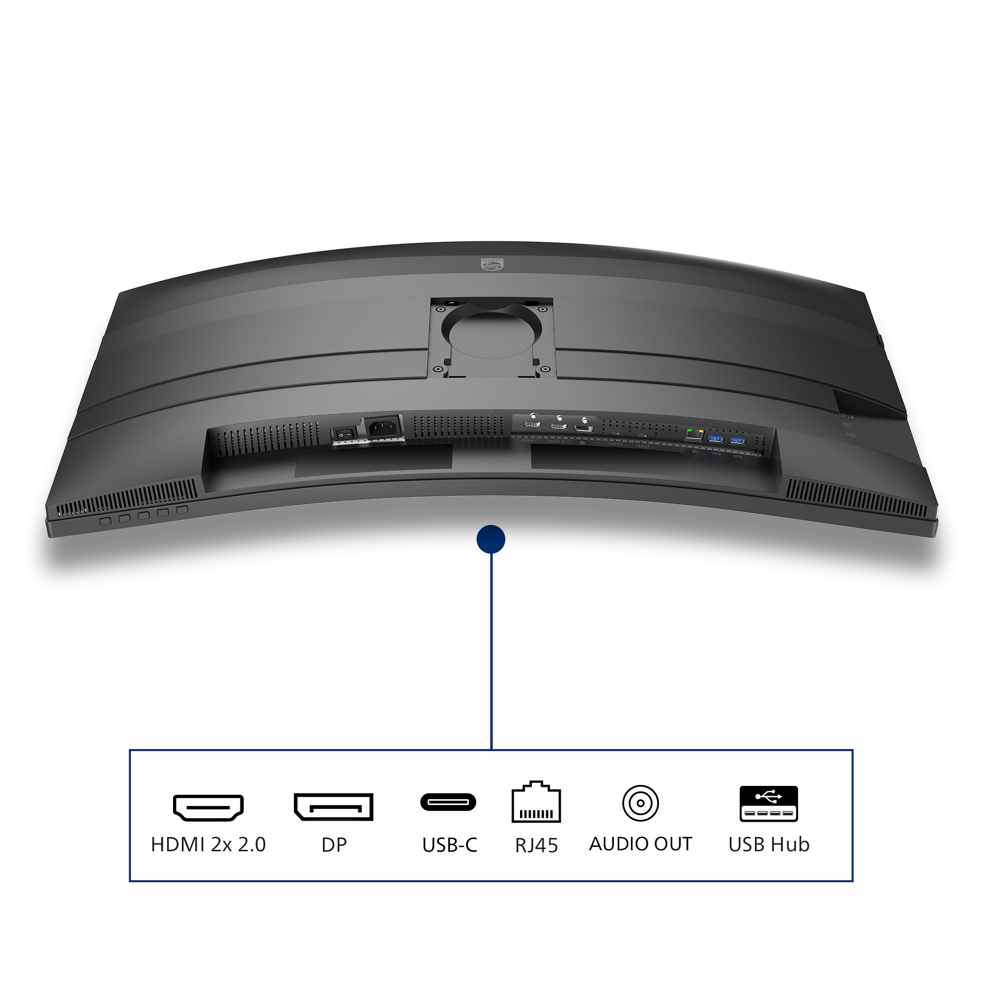 Philips 5000 series 34B2U5600C/00 computer monitor 86,4 cm (34") 3440 x 1440 Pixels Dual QHD LCD Grijs - Afbeelding 6