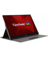 Viewsonic TD1655 computer monitor 39,6 cm (15.6") 1920 x 1080 Pixels Full HD LED Touchscreen Multi-gebruiker Zwart, Zilver